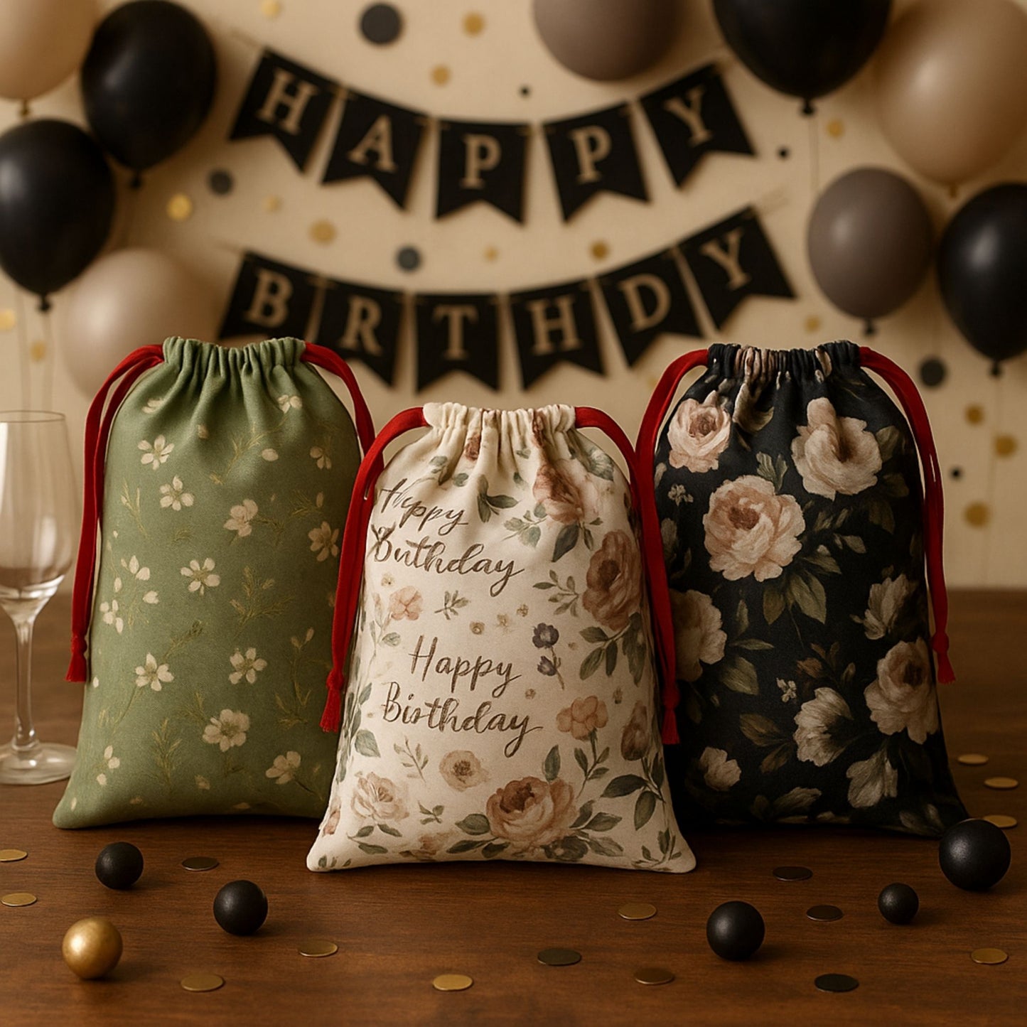 Simple Drawstring Gift Bag Sewing Guide (PDF)