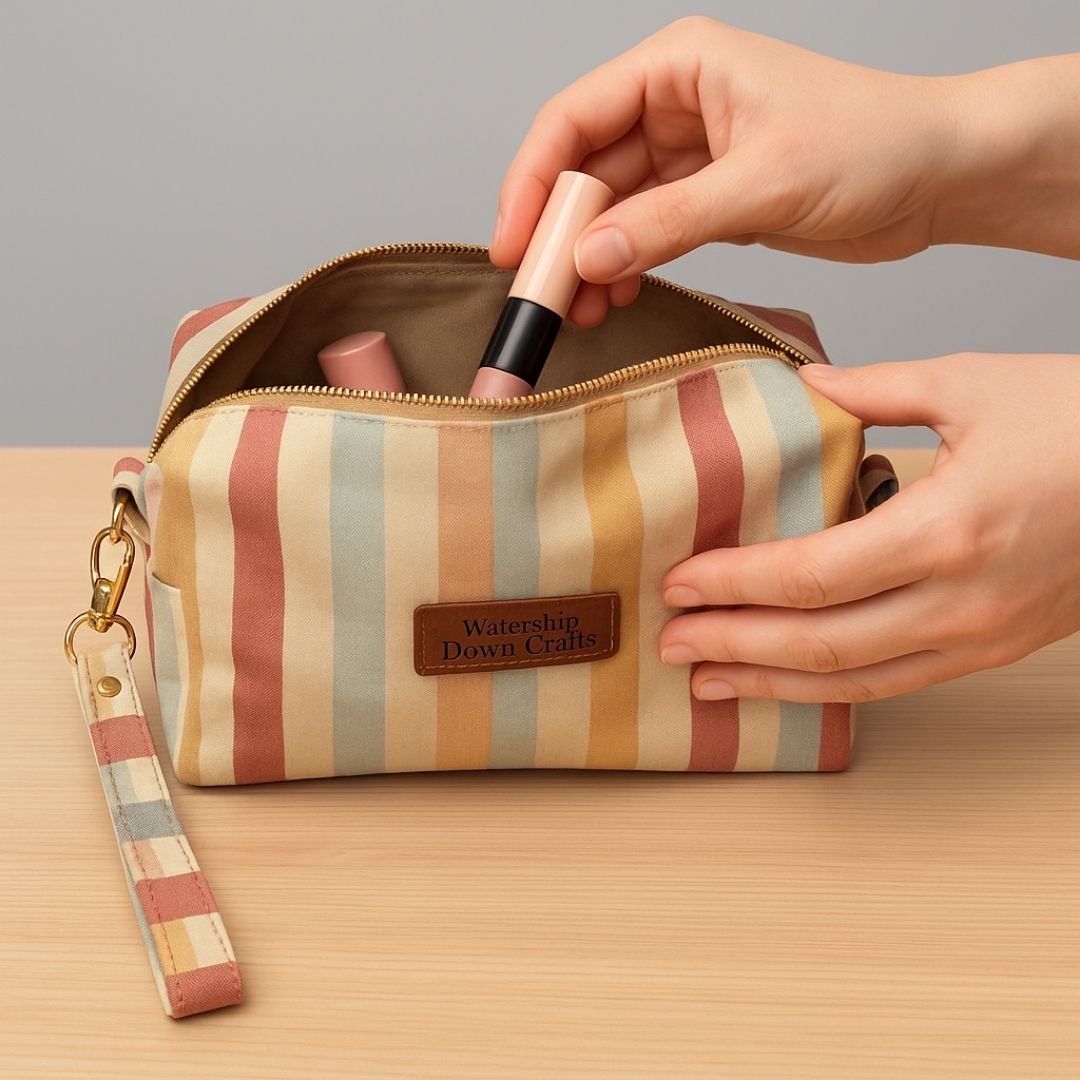 Boxed Zipper Pouch Tutorial – No Turning Gap, No Binding, No Hand Sewing