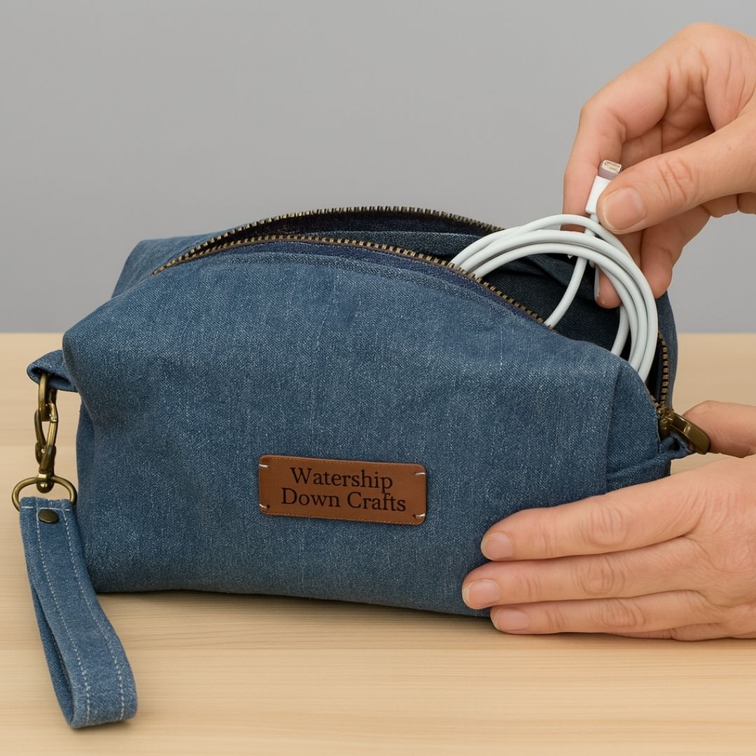 Boxed Zipper Pouch Tutorial – No Turning Gap, No Binding, No Hand Sewing