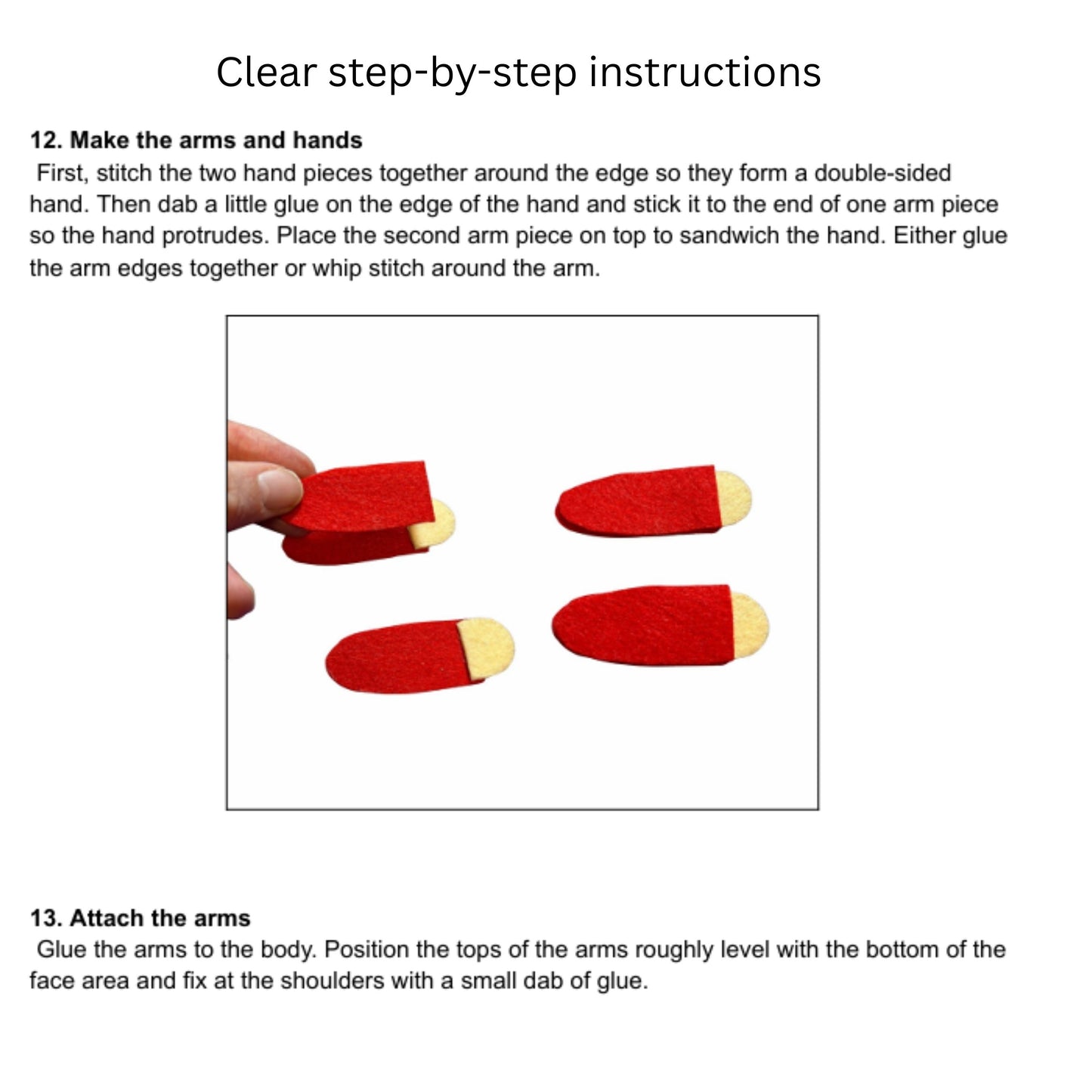 Felt Santa Sewing Pattern & PDF Tutorial – Digital Download