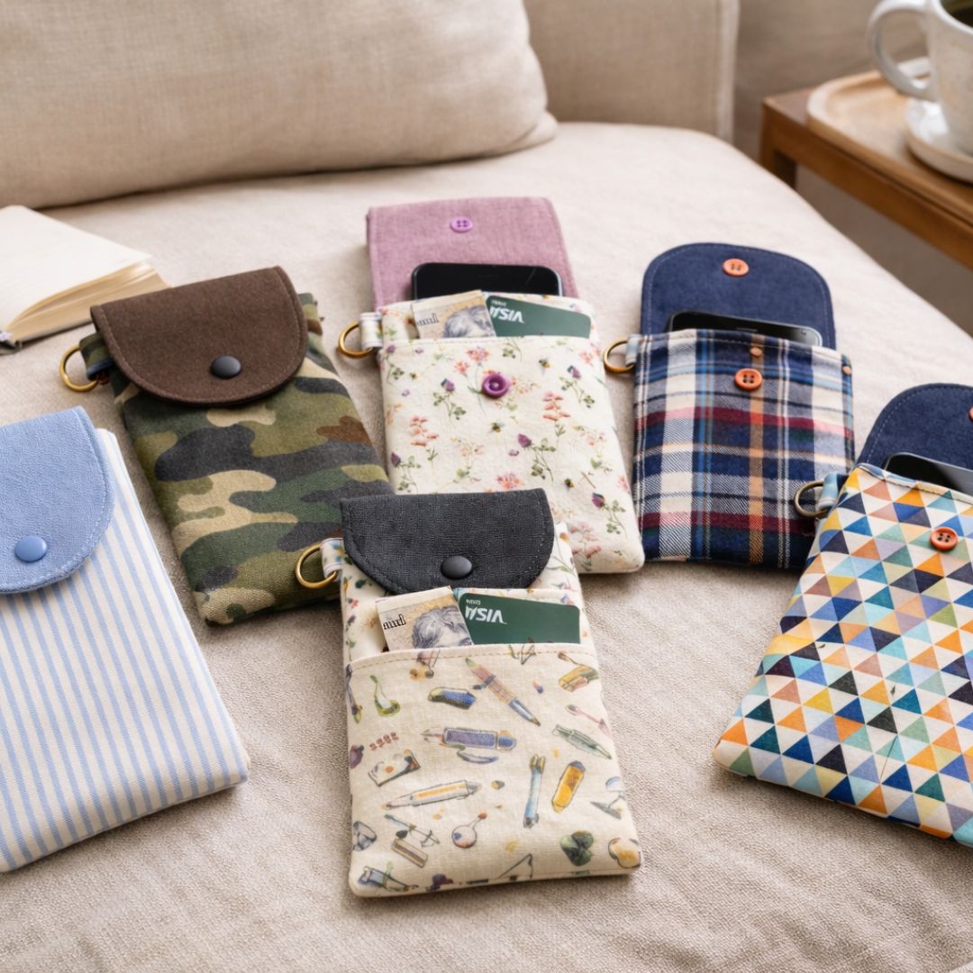 Fabric Phone Sleeve Sewing Guide – Step by Step PDF with Template