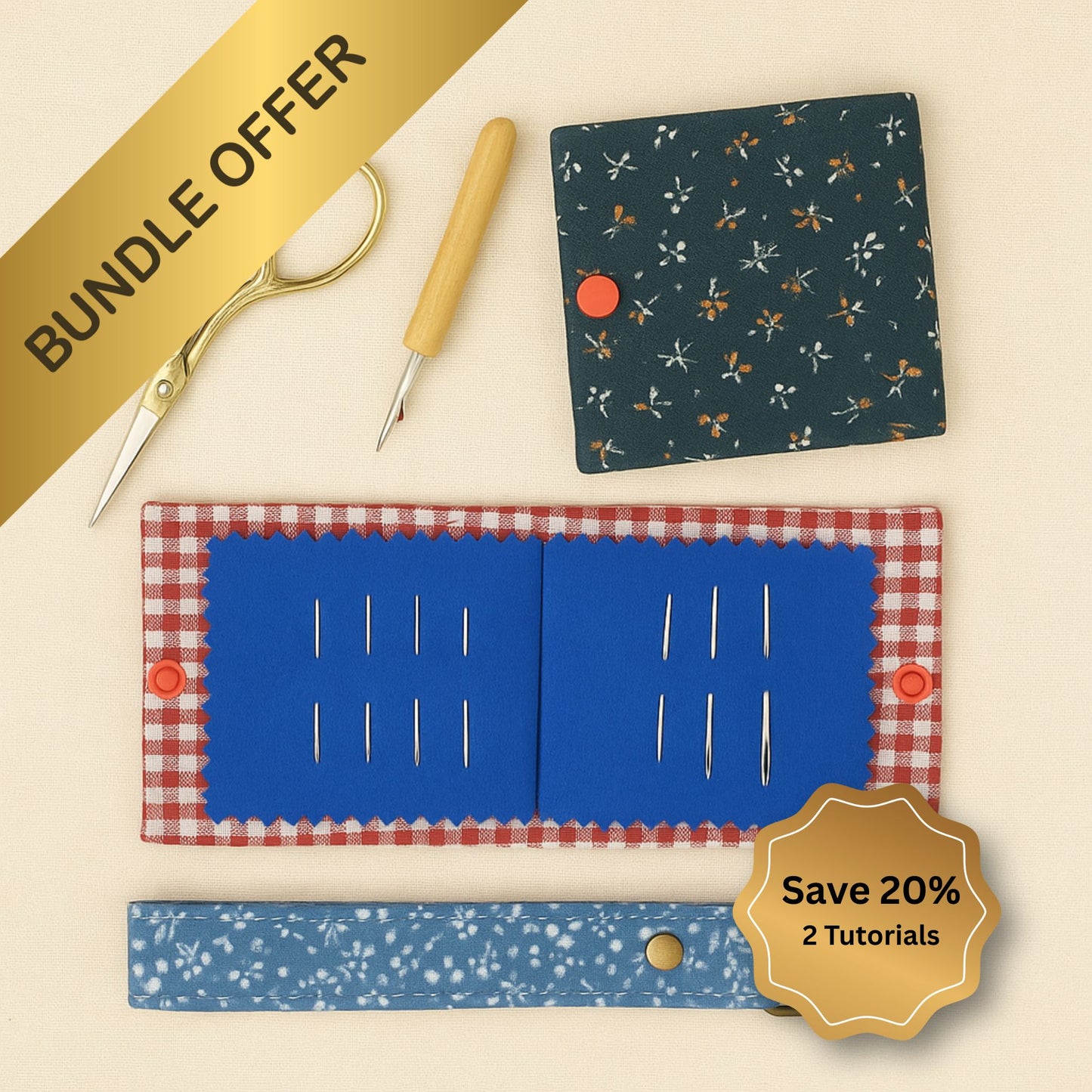 Small Accessories Bundle – Wristlet Strap & Needle Case PDF Tutorials