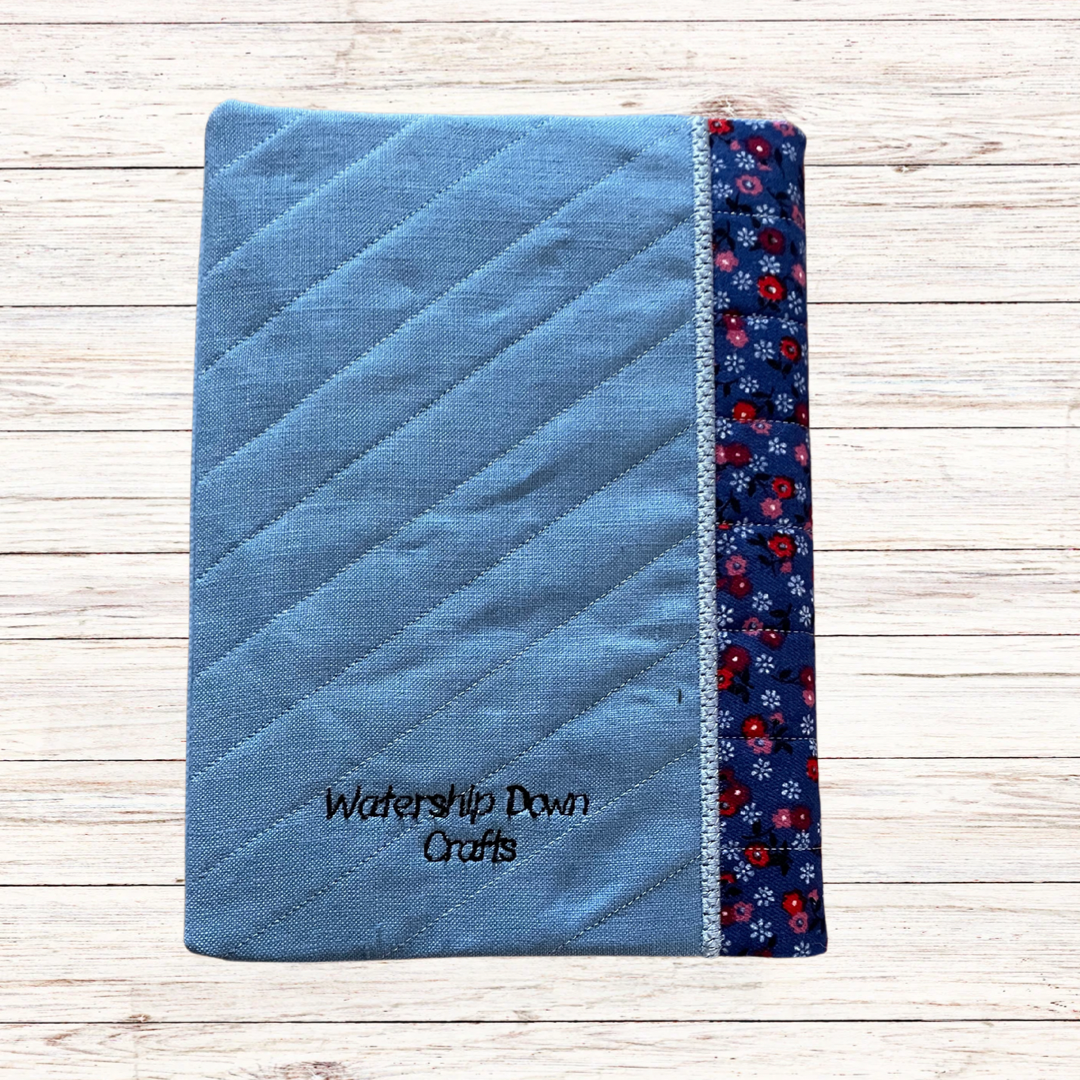 Embroidered A5 Notebook Cover - Handmade.