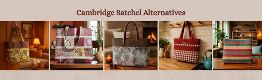 Collage of handmade tote bags