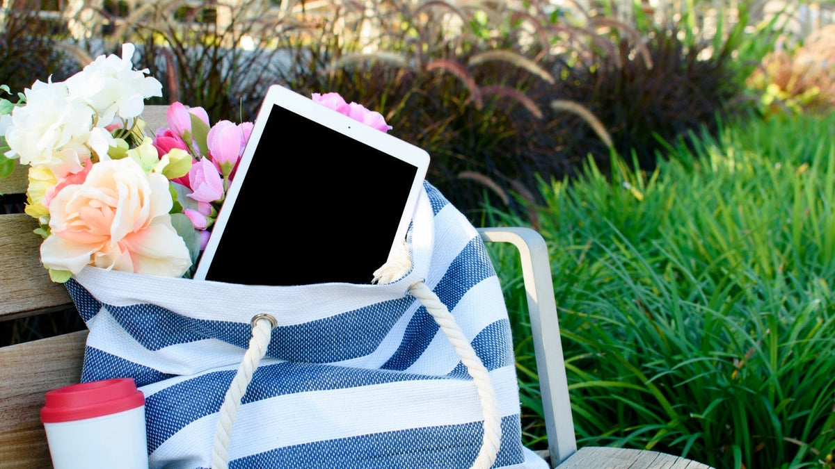 Tote Bag on a bench