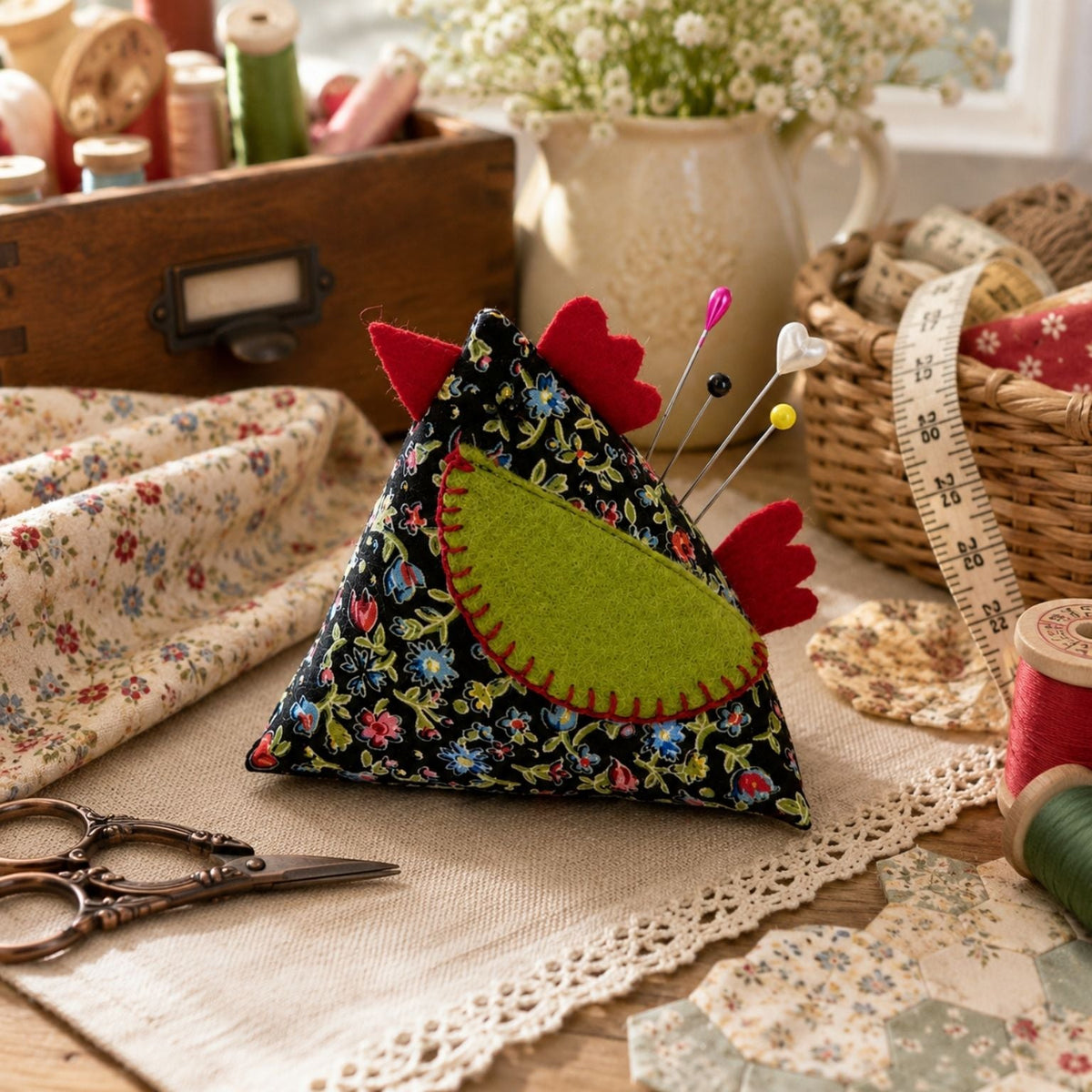 Fabric Chicken Pincushions