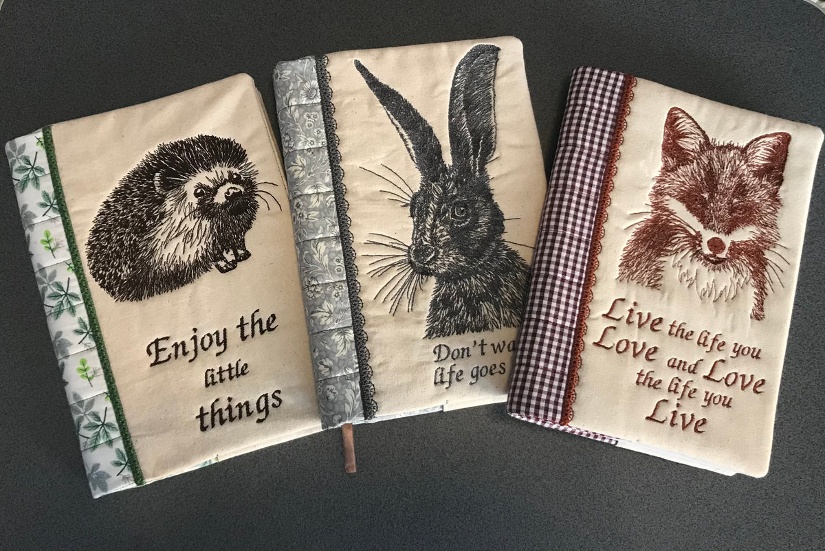Handmade Embroidered Notebook Covers (A5)
