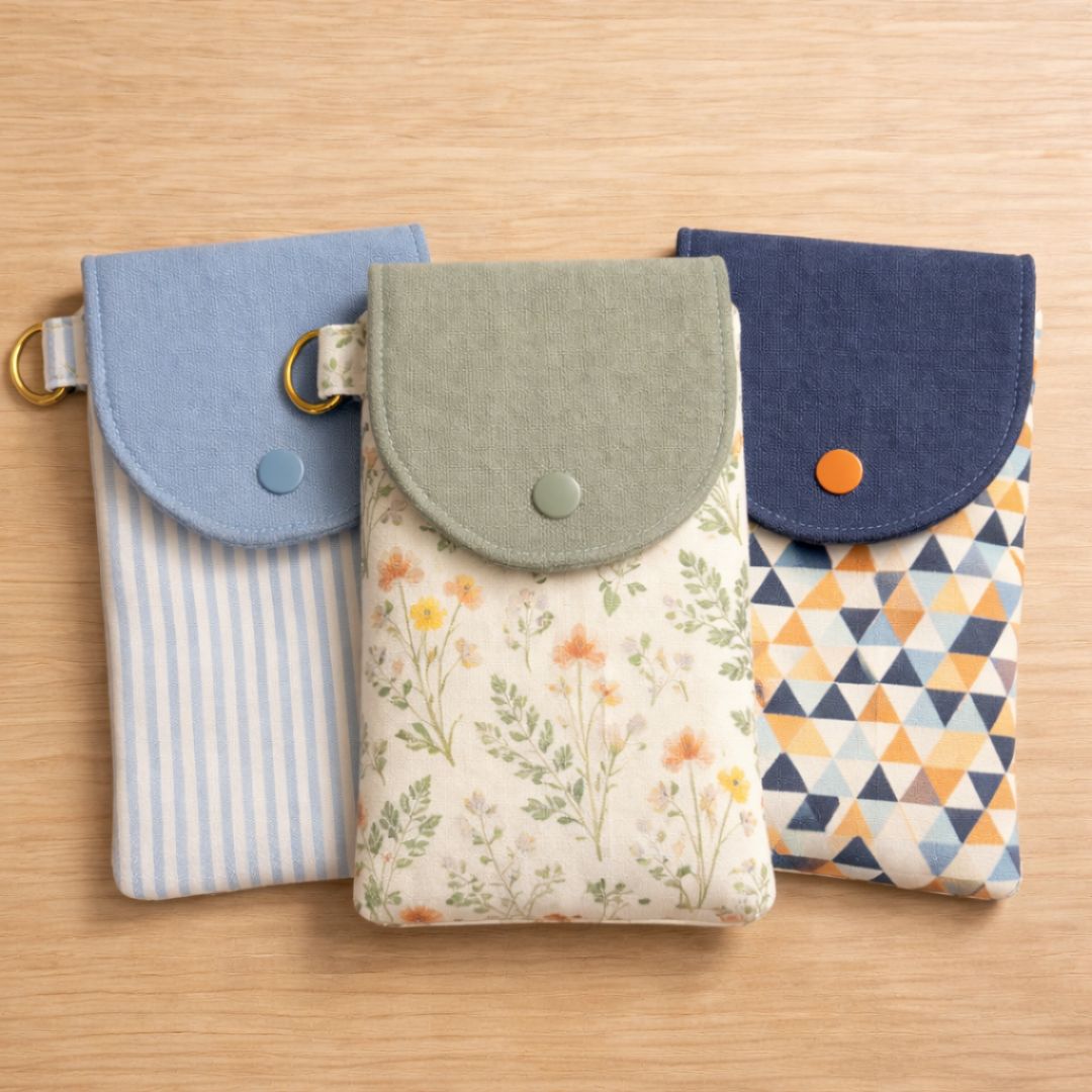 Fabric Phone Sleeve Sewing Guide – Step by Step PDF with Template