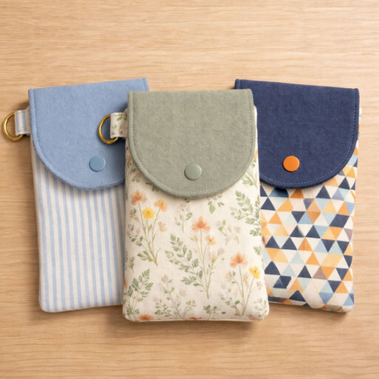 Fabric Phone Sleeve Sewing Guide – Step by Step PDF with Template