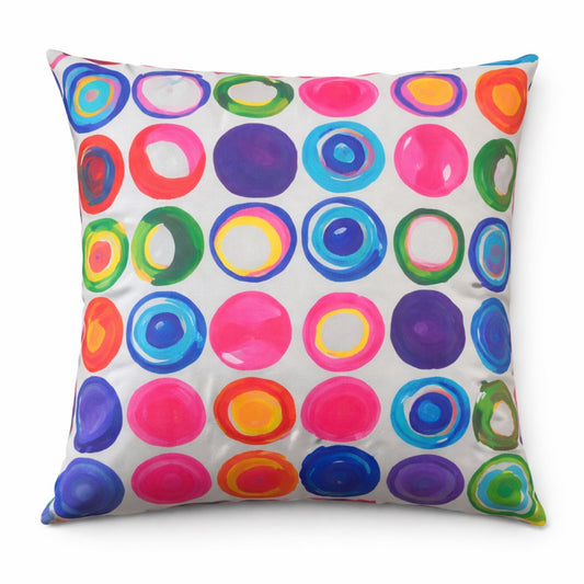 Handmade Sustainable Cushion Cover: Bright, Bold Multi-Coloured & Purple Corduroy