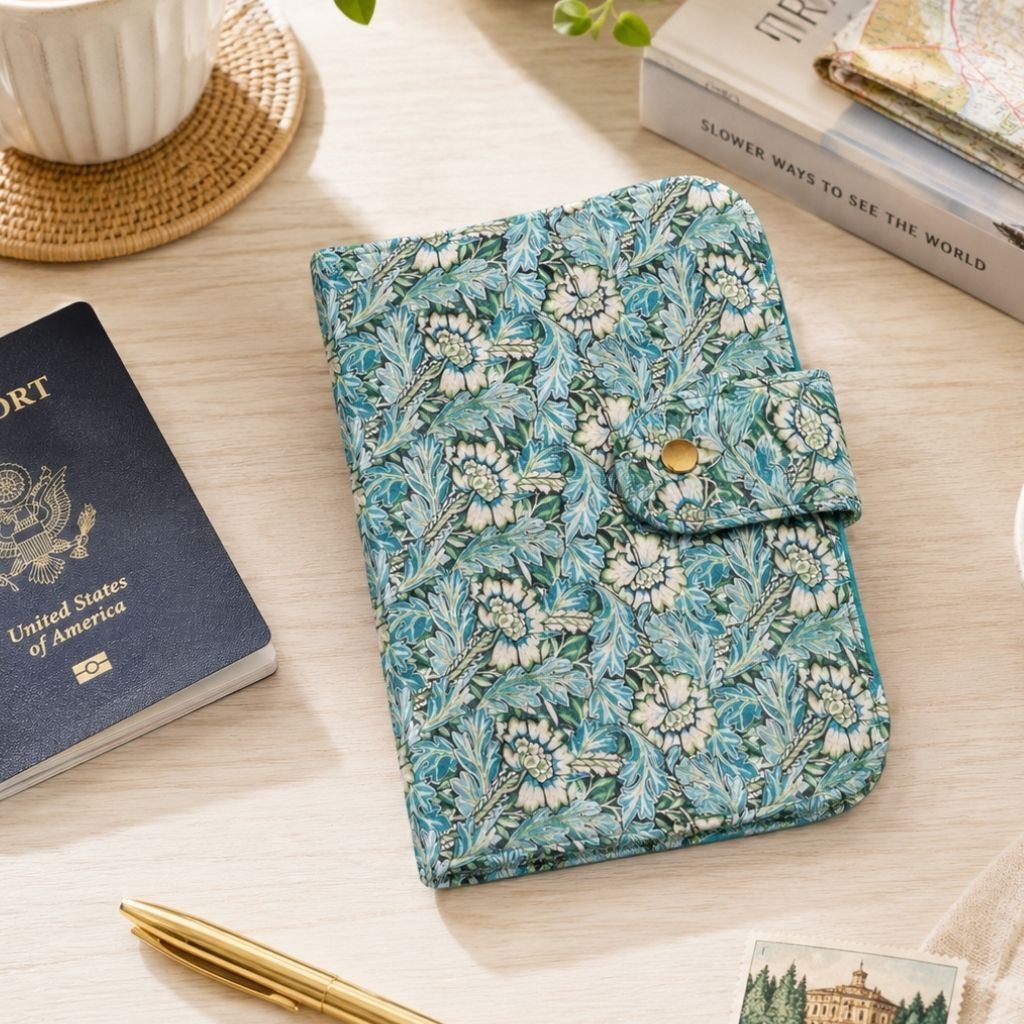 William Morris Anemone Family Travel Wallet