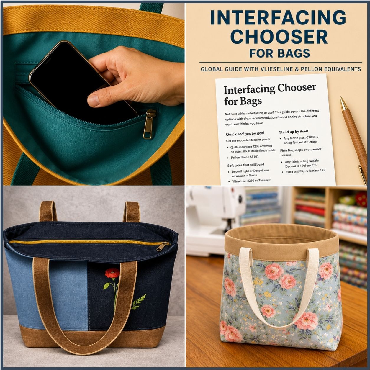 Bag-Making Bundle – 4 PDF Tutorials for Tote Bags