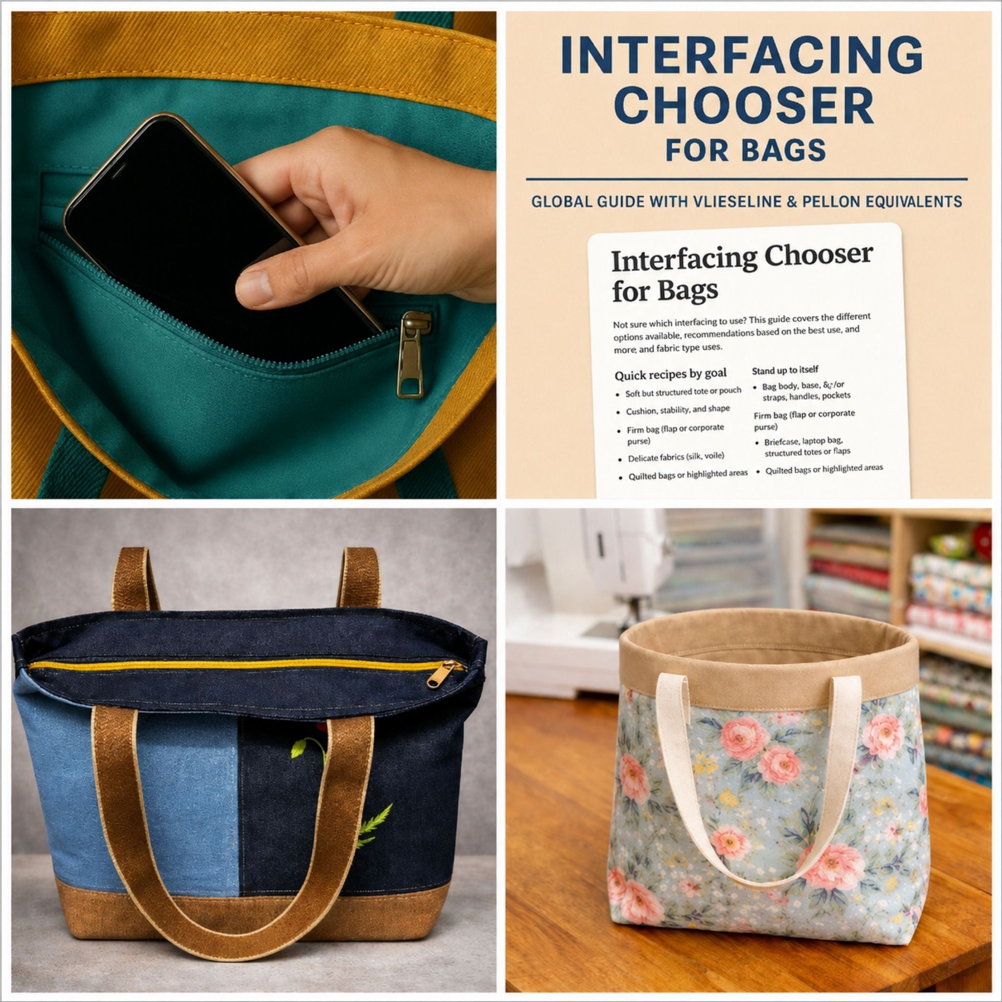 Bag-Making Bundle – 4 PDF Tutorials for Tote Bags