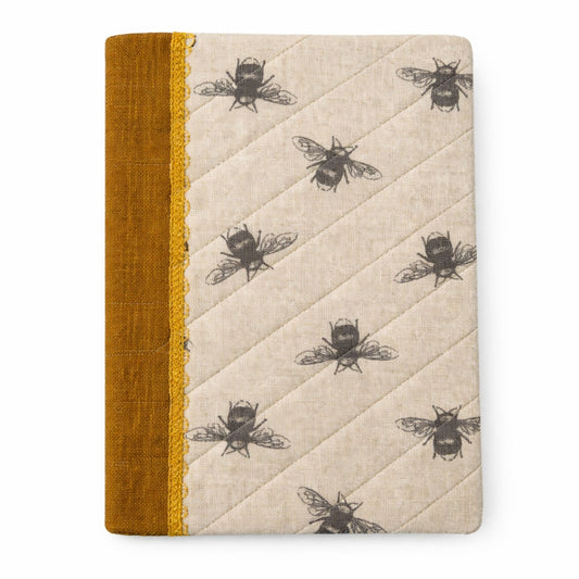 A5 Bee Print Notebook Cover with Notebook – Reusable & Sustainable
