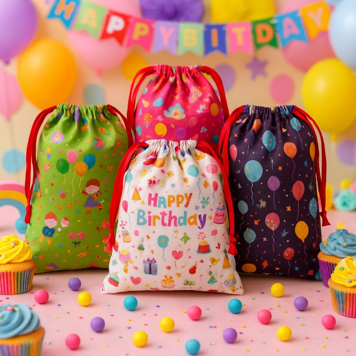 Simple Drawstring Gift Bag Sewing Guide (PDF)