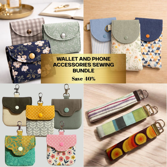 Wallet and Phone Accessories Sewing Bundle