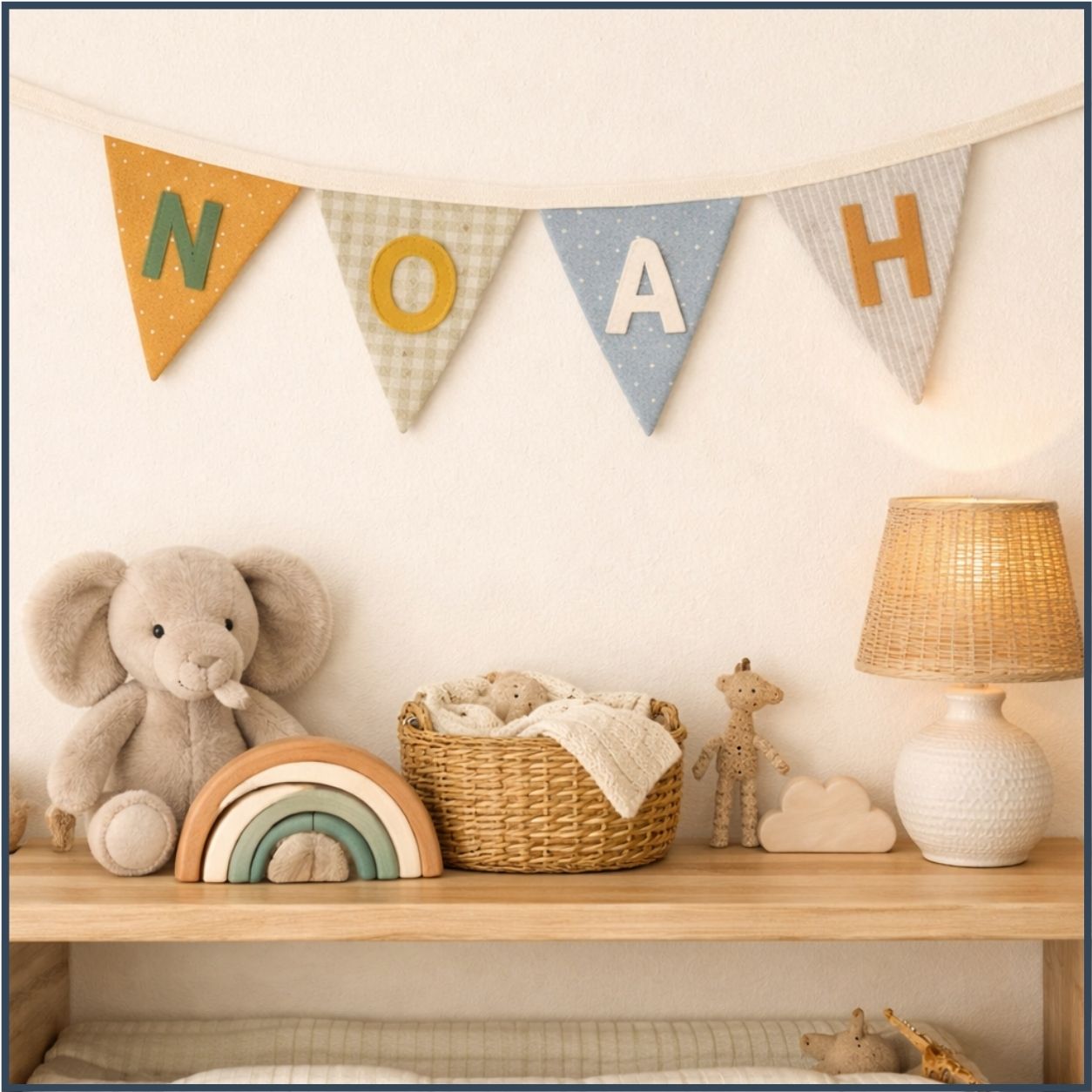 One-Seam Bunting Pattern – Printable Bunting Template with Full Alphabet & Number Templates