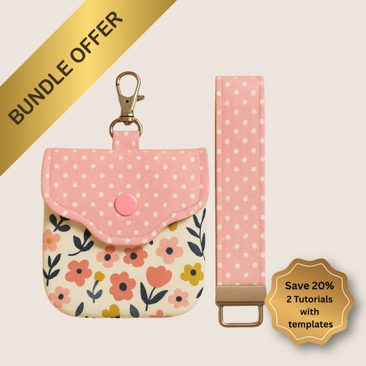 Coin Purse & Wristlet Strap Sewing Pattern Bundle (PDF)