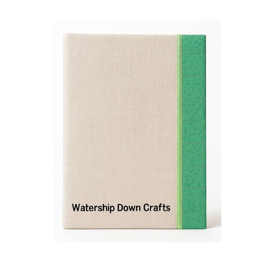 Embroidered Daisy A5 Notebook Cover – One of a Kind with Hardback Ruled Notebook