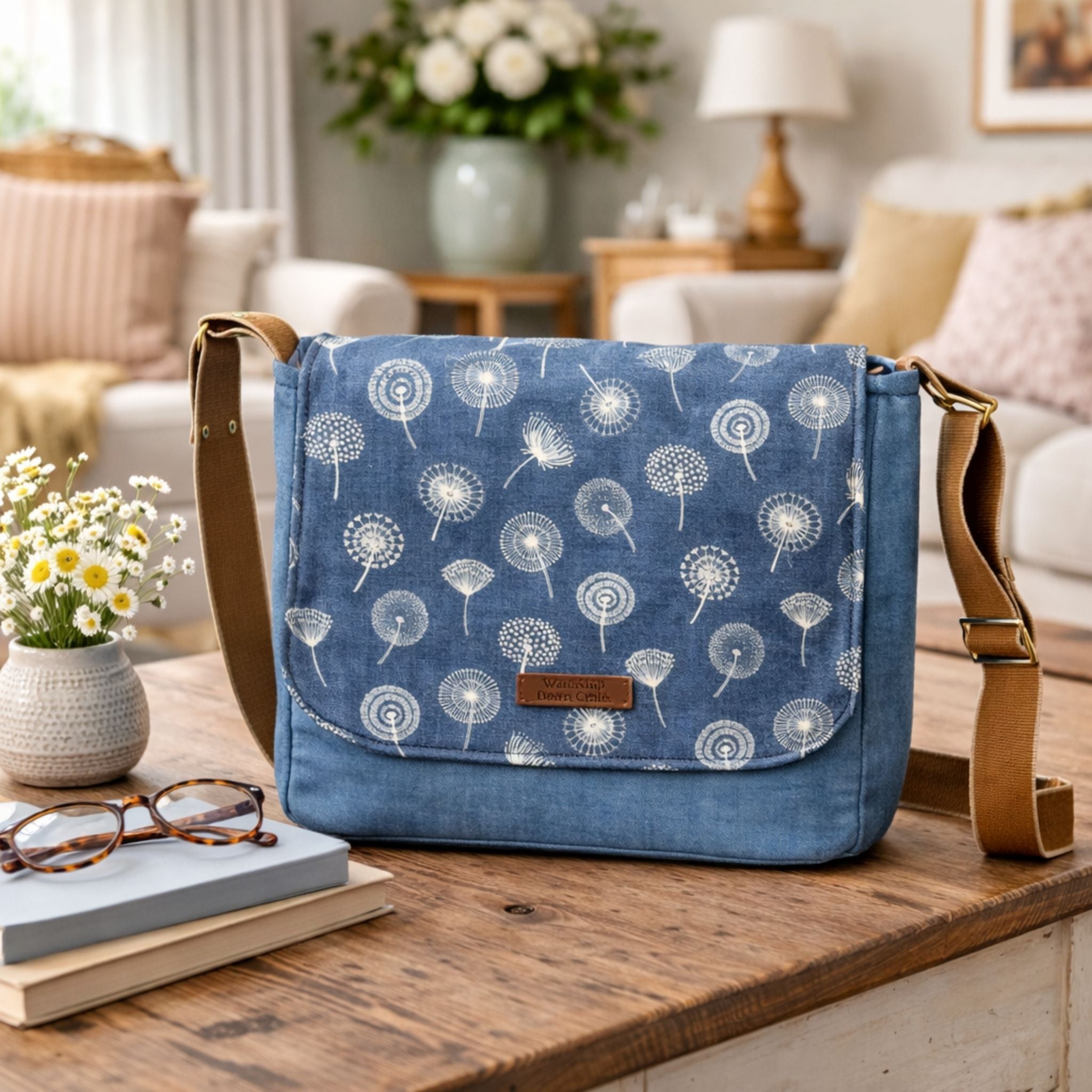 Denim Messenger Bag