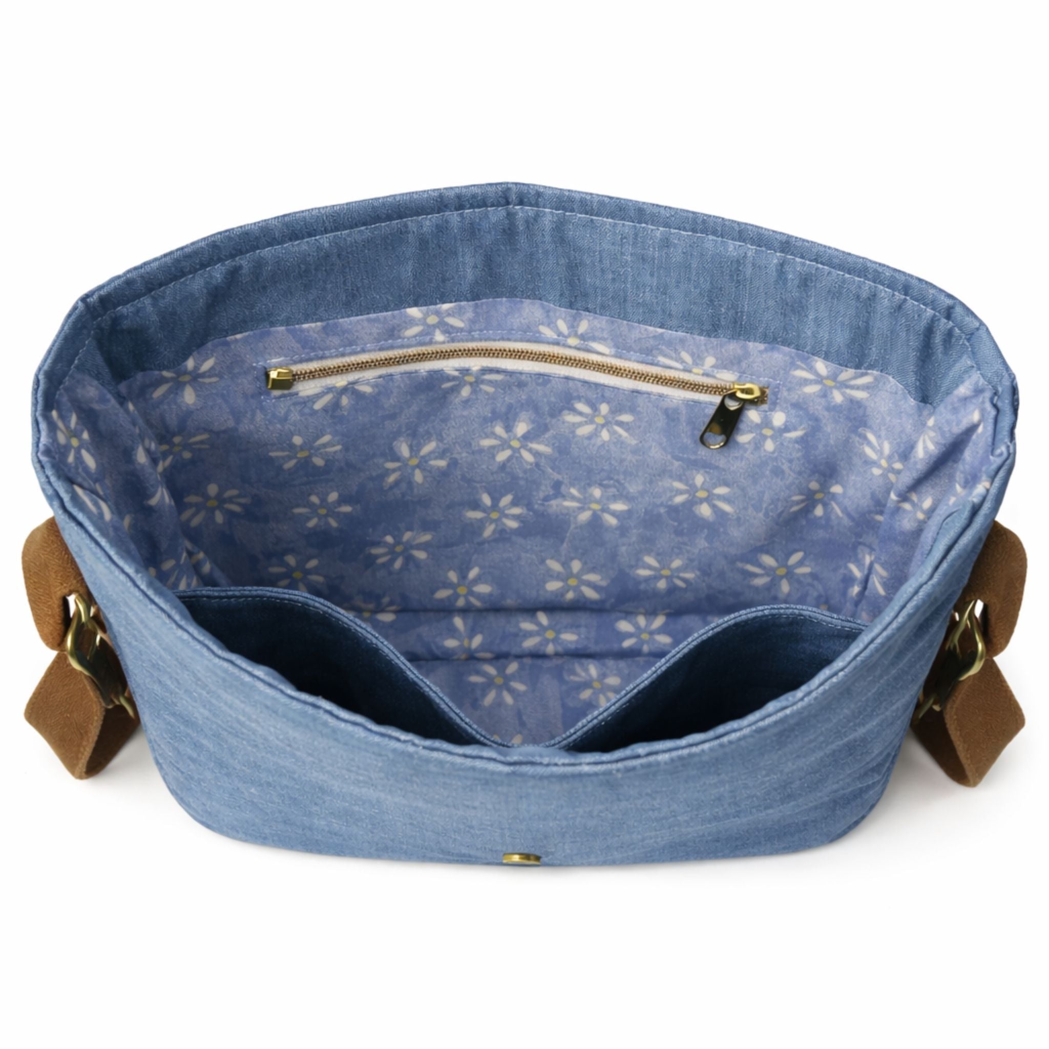 Denim Messenger Bag