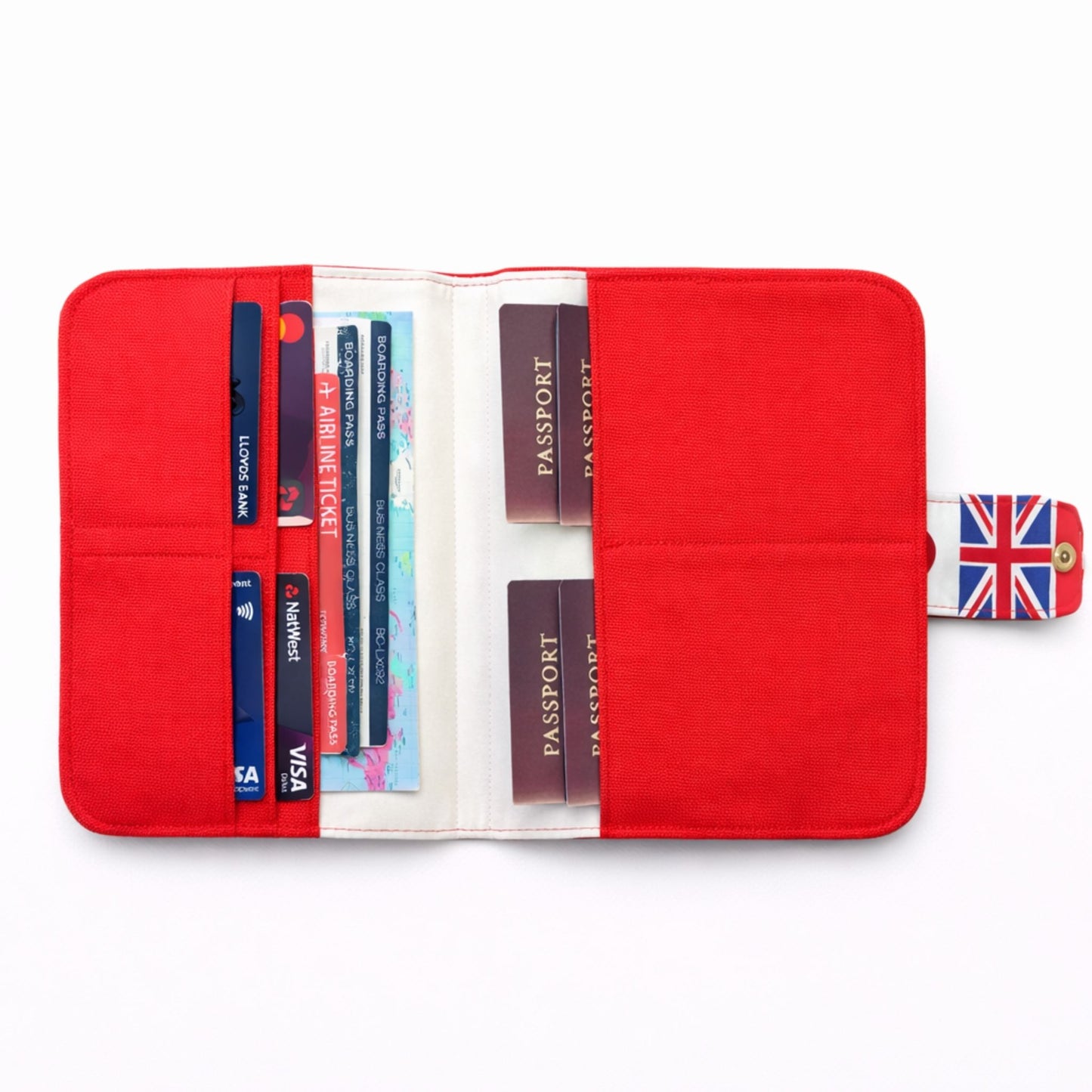 Family Passport Holder Travel Wallet | Multi-Passport & Document Organiser – World Traveller Flags