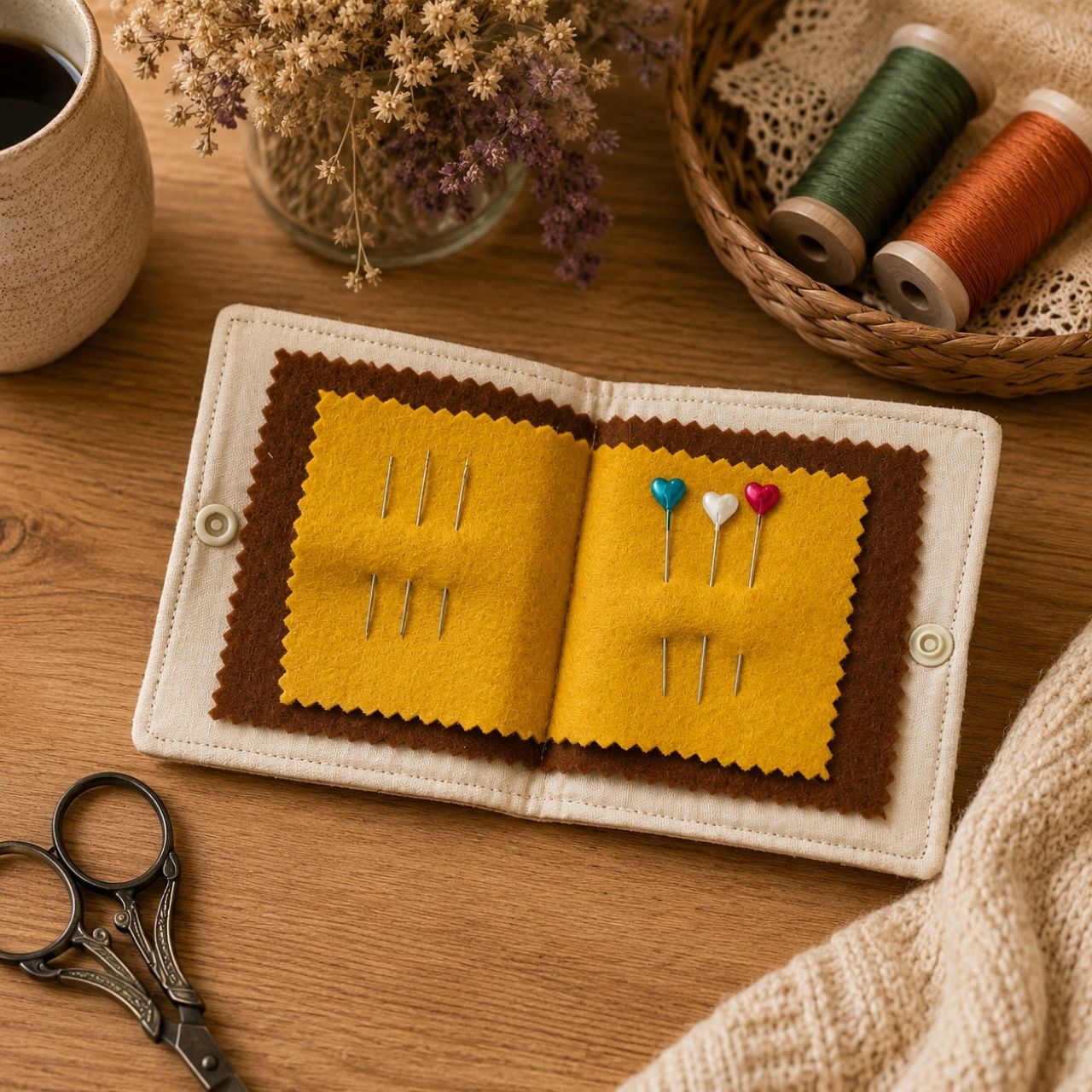 Needle Case with Four Felt Pages (Multiple Designs)