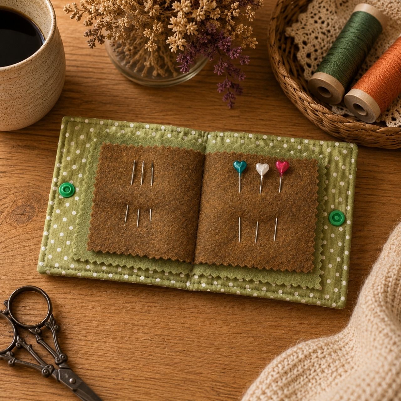 Needle Case with Four Felt Pages (Multiple Designs)