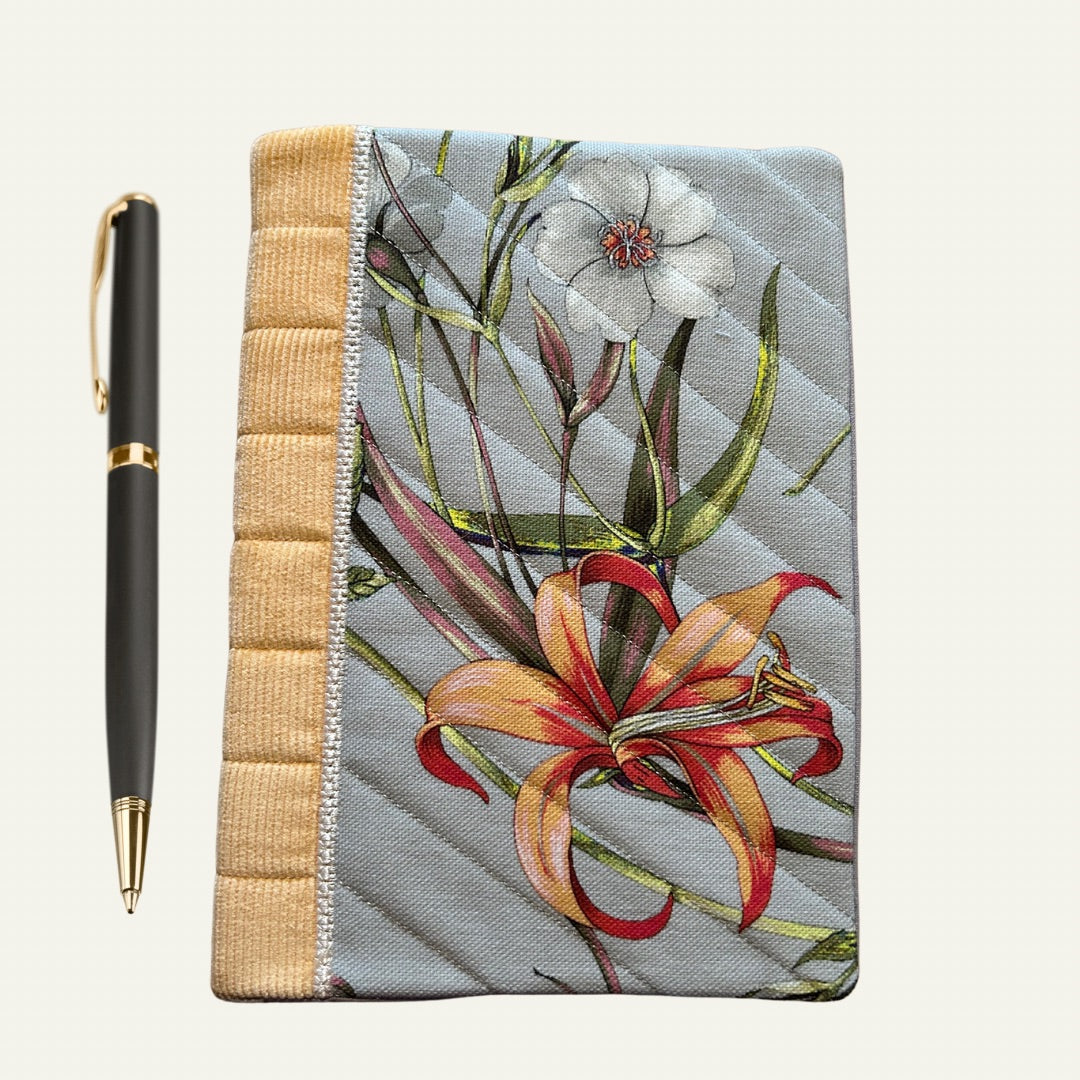 Handmade Reusable Floral Fabric Notebook Cover