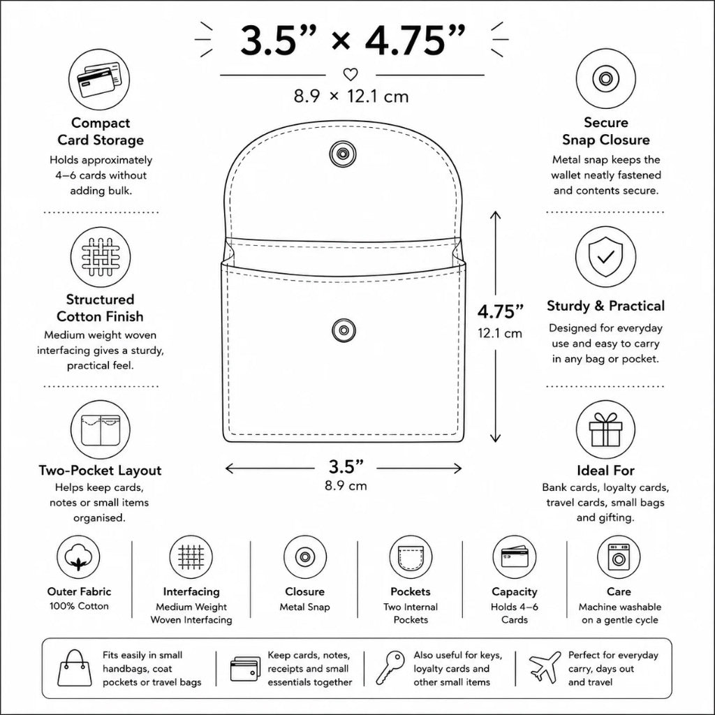 Card Wallet with Snap Closure (Multiple Designs)