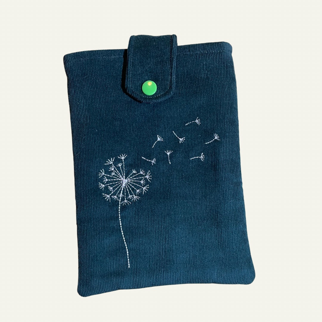 Kindle Paperwhite Sleeve Handmade with Dandelion Embroidery