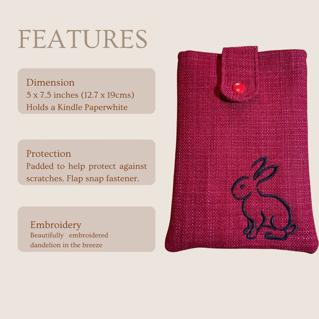 Handmade Rabbit/Watership Down Inspired Kindle Sleeve