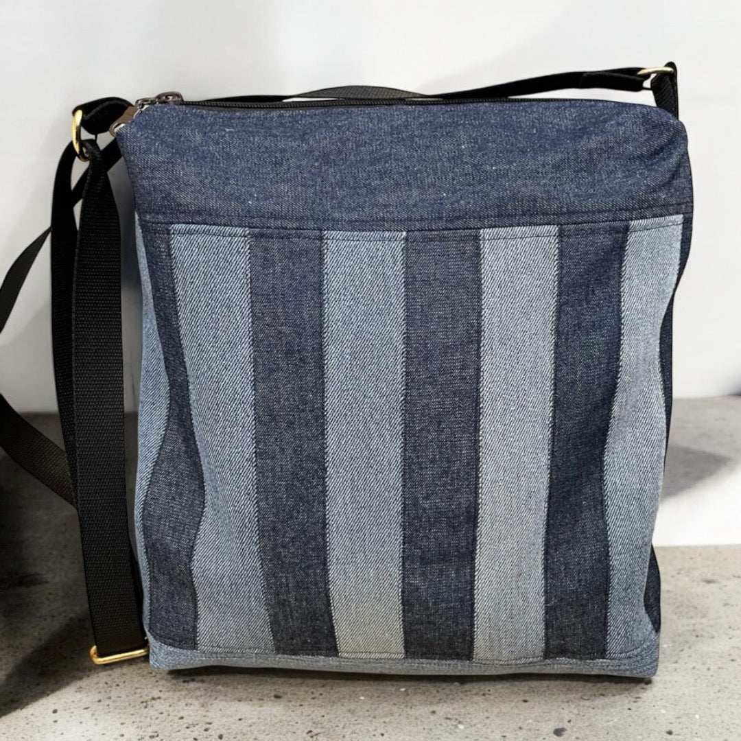 Handmade Repurposed Denim Crossbody Bag