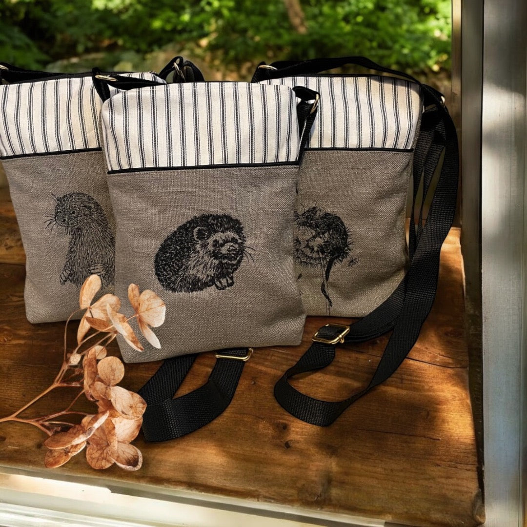 Handmade British Wildlife Crossbody bag