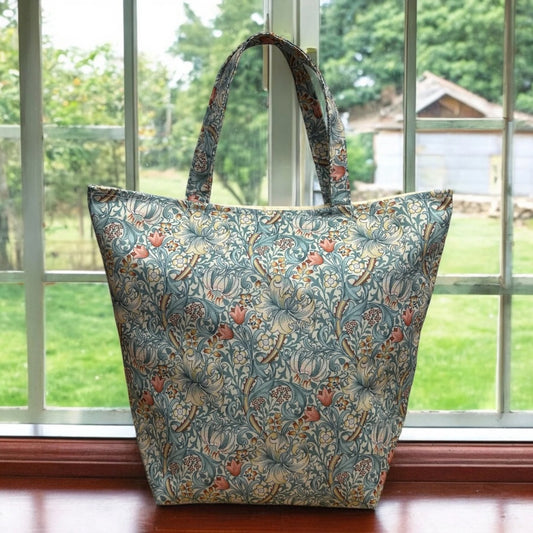 William Morris Handmade Tote Bags - Sustainable, Water-Resistant Canvas Bag for Women - 5 Designs