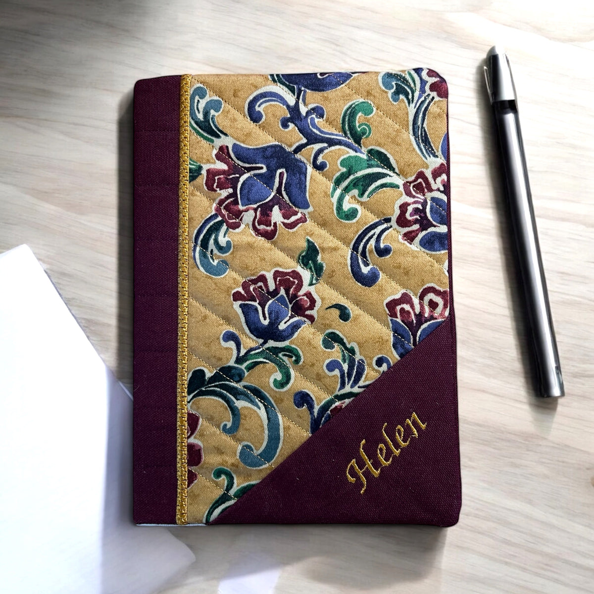 Personalised Embroidered A5 Notebook Cover