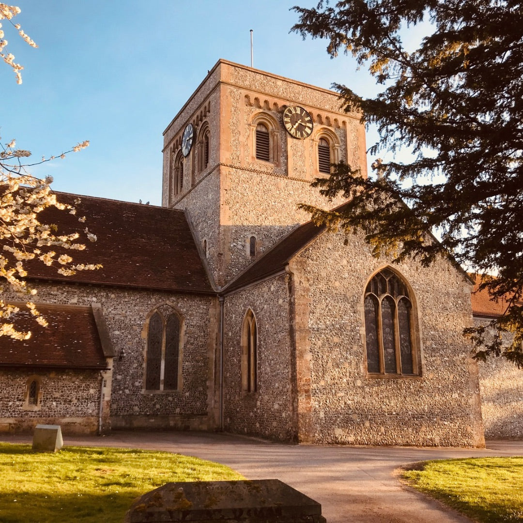 Kingsclere Church Embroidered Cushion