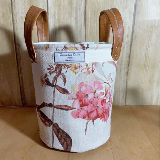 Handmade Linen Fabric Basket