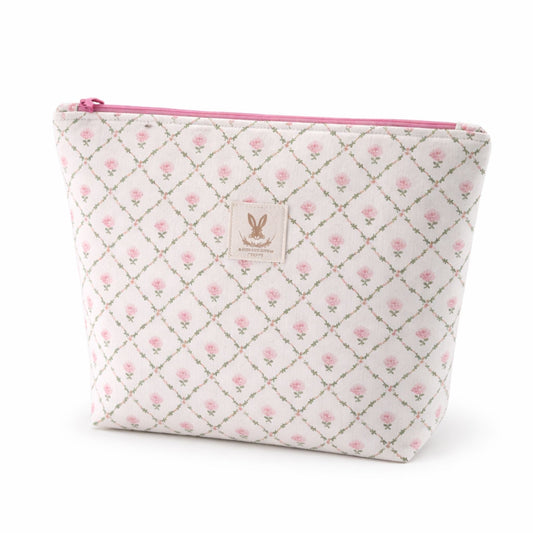 Pink Rose Cotton Pouch