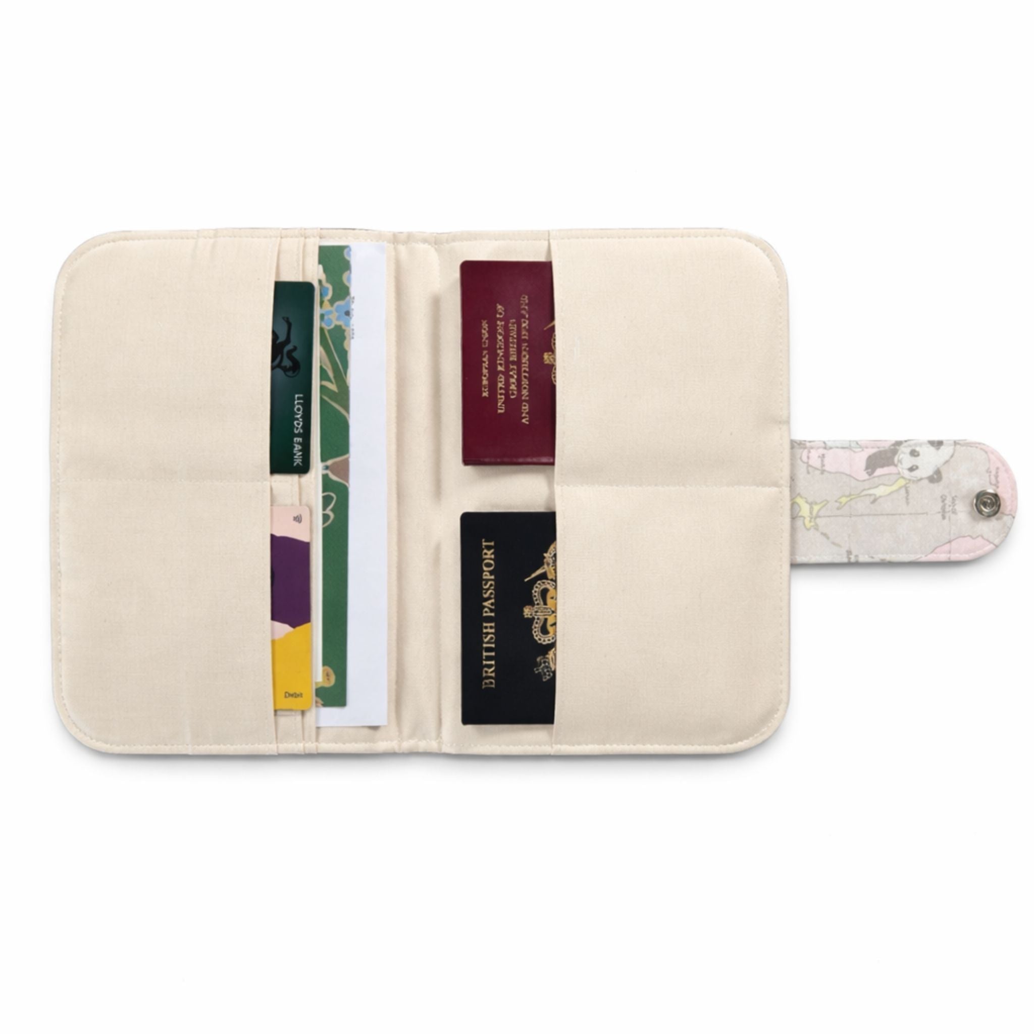 Vintage World Map Family Passport Holder