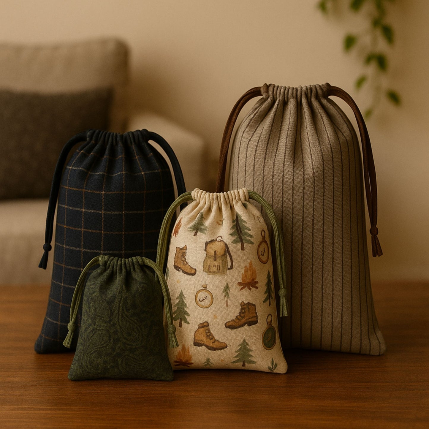 Simple Drawstring Gift Bag Sewing Guide (PDF)