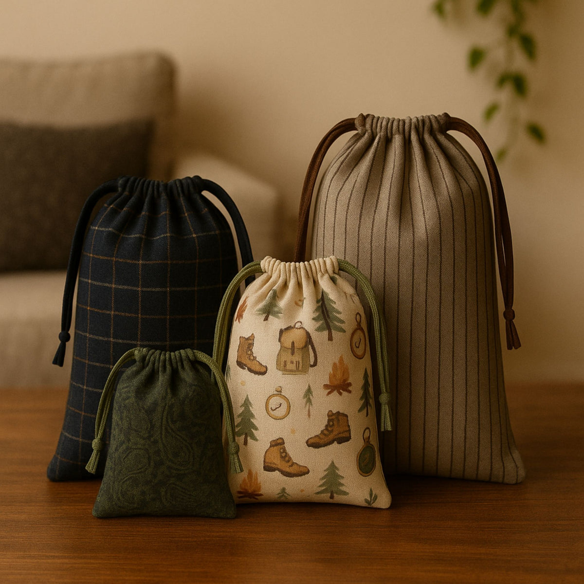 Simple Drawstring Gift Bag Sewing Guide (PDF)