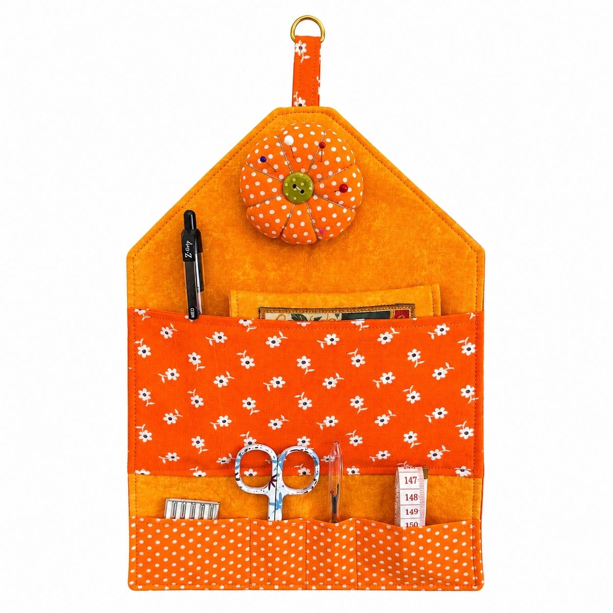 Hanging Sewing Organiser with Detachable Pin Cushion (Multiple Designs)