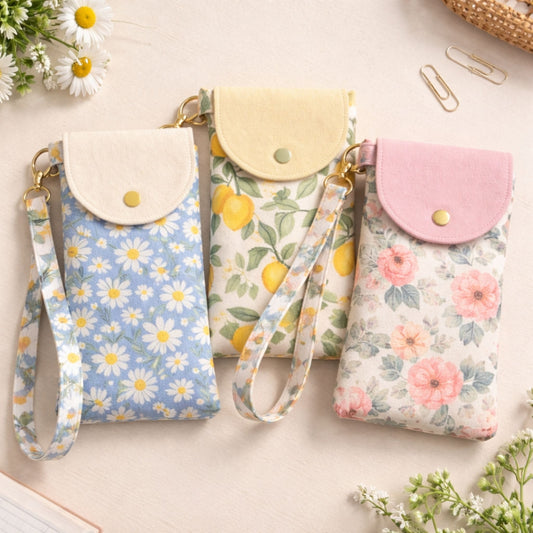 Fabric Phone Sleeve Sewing Guide – Step by Step PDF with Template