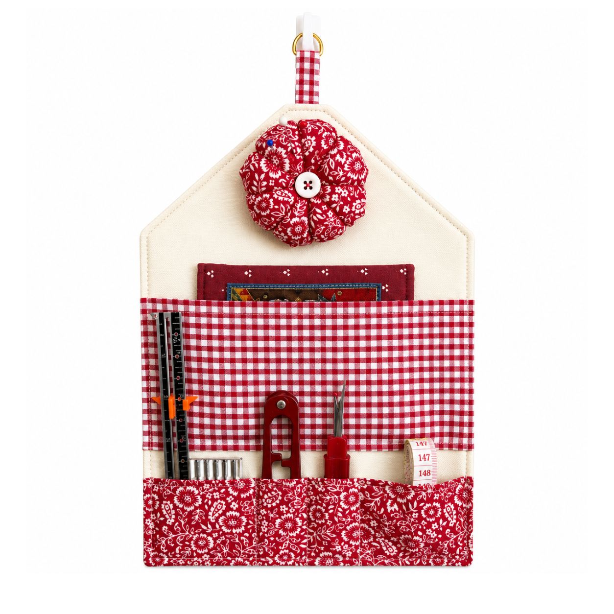 Hanging Sewing Organiser with Detachable Pin Cushion (Multiple Designs)