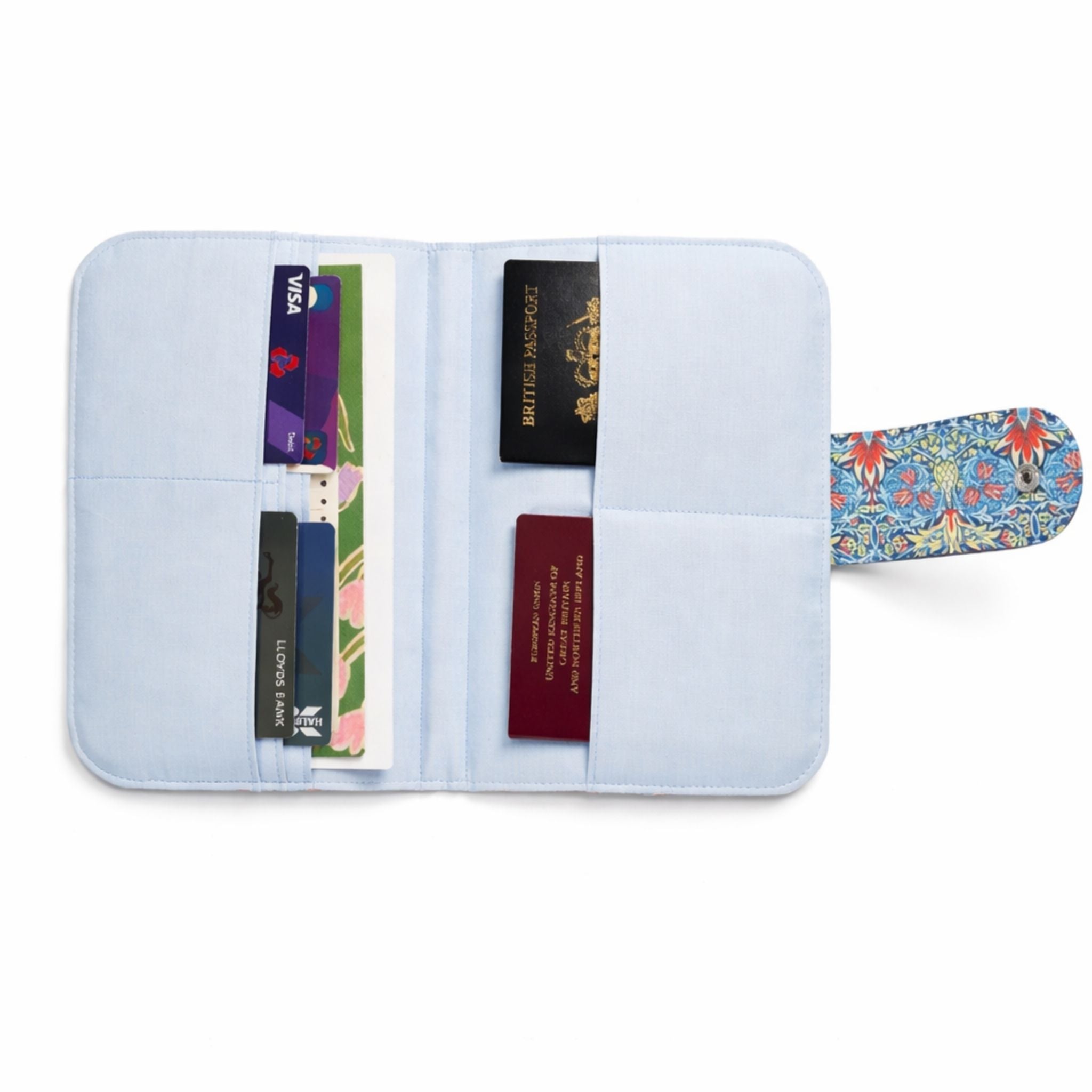 William Morris Snake Head Lily Family Travel Wallet