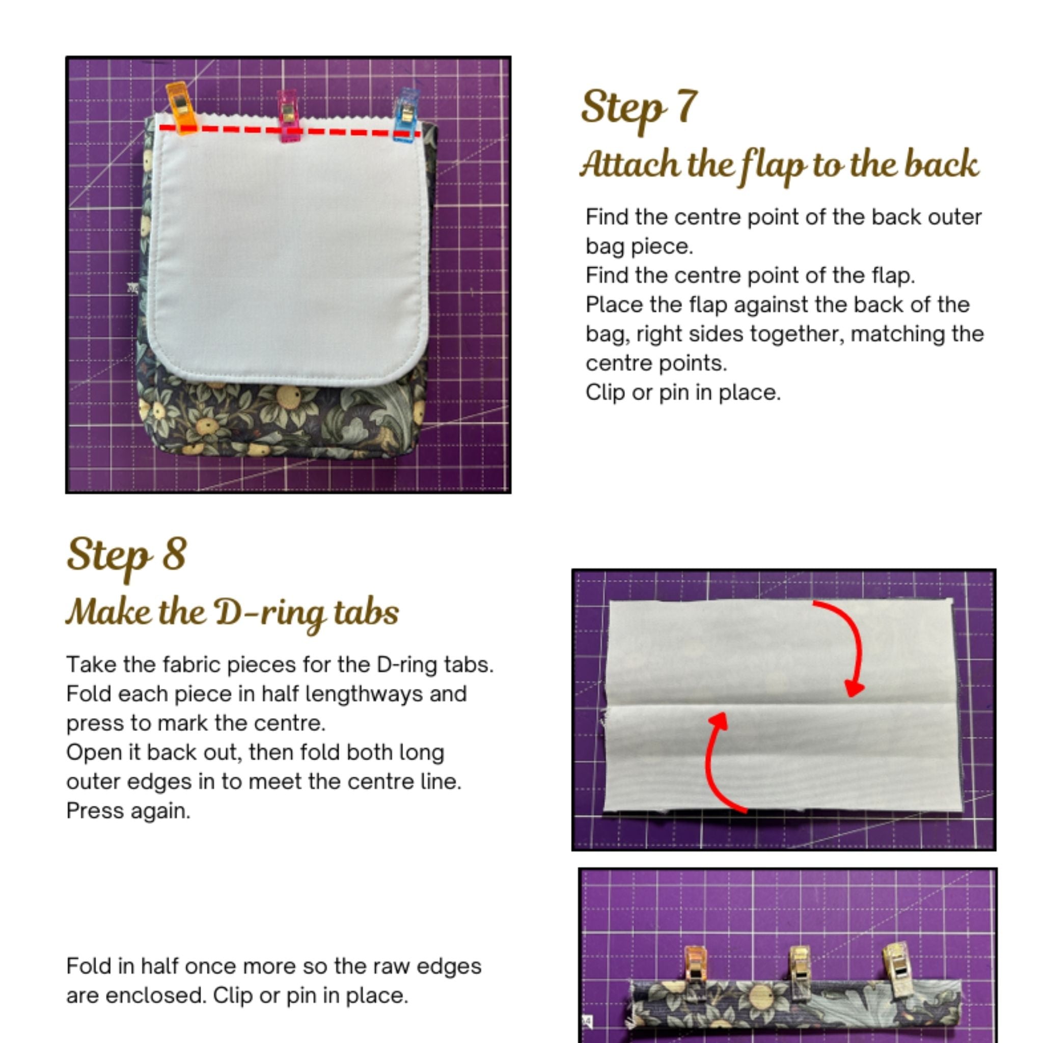 Crossbody Bag Sewing Pattern PDF – Willow