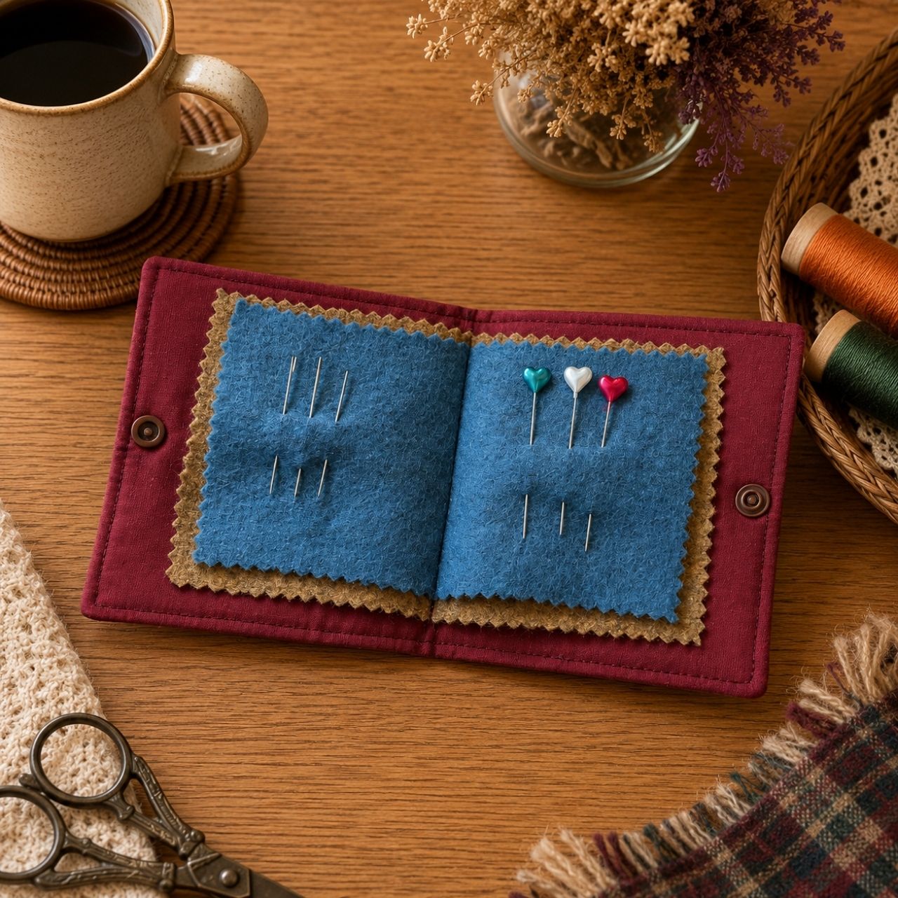 Needle Case with Four Felt Pages (Multiple Designs)