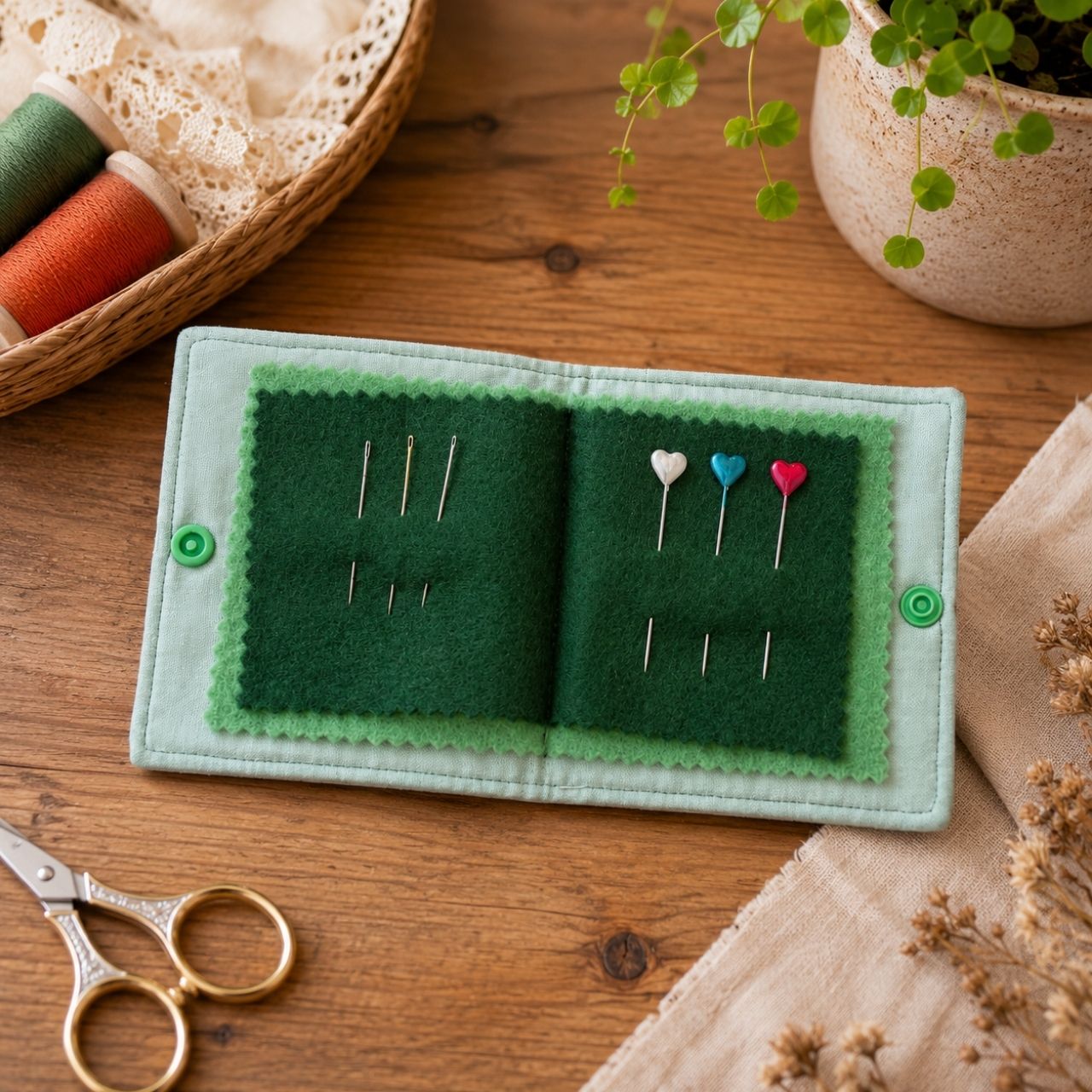 Needle Case with Four Felt Pages (Multiple Designs)
