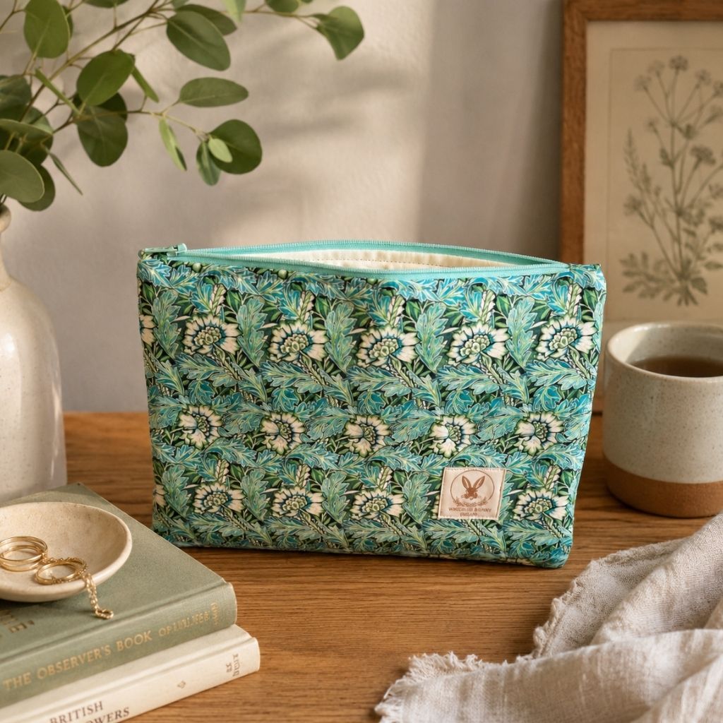 William Morris Anemone zip pouch